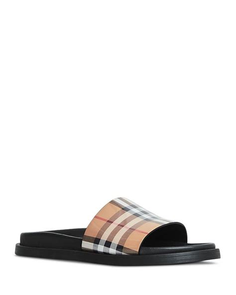 burberry pool slides womens|Burberry vintage slides.